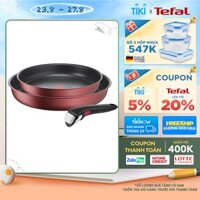 Bộ nồi chảo cán rời 3 món Tefal Ingenio Daily Chef chảo chiên 22cm, chảo chiên 26cm, tay cầm rời - Hàng chính hãng