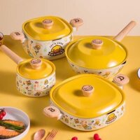 Bộ nồi, chảo chiên xào hấp Bduck siêu cute chính hãng
