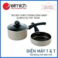 BỘ NỒI CHẢO CHỐNG DÍNH BABY ELMICH  EL1167 16CM