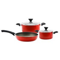 Bộ nồi chảo chống dính cao cấp ELMICH, Bộ nồi chảo cho bếp từ, Bộ nồi phủ lớp chống dính Greblon C2 an toàn cho sức khỏe