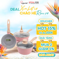 Bộ nồi chảo chống dính Ceramic đáy 6 lớp ăn dặm cho bé La gourmet Baby set - sử dụng được tất cả loại bếp - 417893