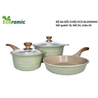 Bộ Nồi Chảo Chống Dính Đáy Từ Ecoramic Không Kén bếp