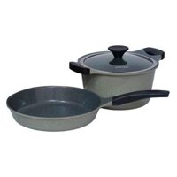Bộ nồi chảo đá Lock&Lock Vitamin Stone LCA6244DS02