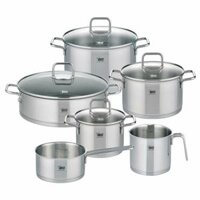 Bộ nồi Chảo Đức Elo Citrin 6 Món Inox 304 An Toàn Dùng Cho Bếp Từ Đáy 3 Lớp Dày Đẹp