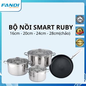 Bộ nồi chảo Fandi Smart Ruby
