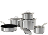 Bộ Nồi Chảo Inox 304 Cao Cấp Đa Lớp Sunhouse SHG700  (Sản phẩm trưng bày)