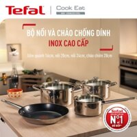 Bộ nồi chảo Inox cao cấp Cook Eat B922S784 (16, 20, 24, 28cm)