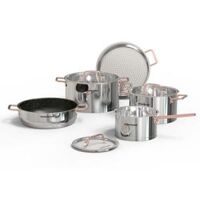 Bộ nồi chảo inox Sunhouse SHG989 5 đáy