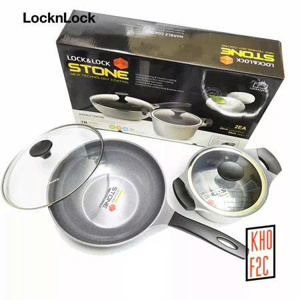 Bộ nồi chảo Lock&lock Stone LCA6202S2