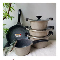 Bộ nồi chảo Lock&Lock Vitamin Stone LCA6244DS02