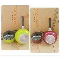 bộ nồi chảo lock&lock xài bếp từ (nồi 22cm, chảo sâu 26cm)