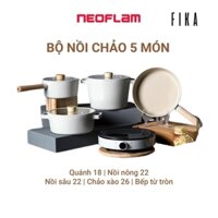 Bộ nồi chảo Neoflam Fika Hàn Quốc 5 món