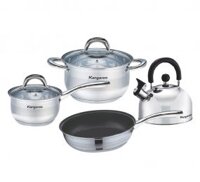 Bộ nồi chảo quánh ấm Kangaroo KG998M - Hàng chính hãng