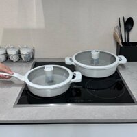 Bộ nồi, chảo, quánh nhôm đúc full induction Oceanwave Kaiyo, nồi nhôm tráng men chống dính. Hàng chính hãng