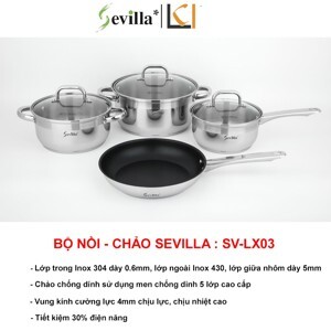 Bộ nồi chảo Sevilla SV-LX03