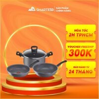 Bộ nồi chảo Tefal Cook Healthy G134S495 - Hàng chính hãng[HỎA TỐC HCM]