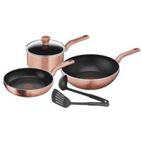 Bộ nồi chảo Tefal Cook&Shine 6pcs (Chảo 24/ Chảo xào 28/Quánh 18/Sạn/ Vá) G803S695