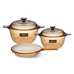 Bộ nồi chảo thủy tinh Visions VS-350/CL1