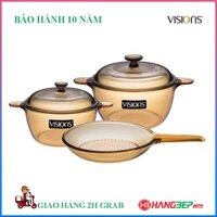 Bộ nồi chảo thủy tinh Visions VS-350 - sản xuất tại Pháp, bảo hành chính hãng 10 năm