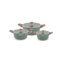 Bộ Nồi Đúc Vân Đá Carez CPC595DI03CN 3 món - Carez