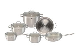 Bộ nồi ELO Zeta inox 3 đáy 6 món dùng cho bếp từ