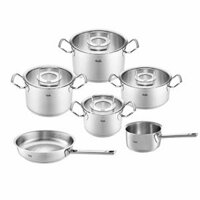Bộ nồi Fissler Profi set 6 món vung thép kèm quánh và chảo thép size 24cm