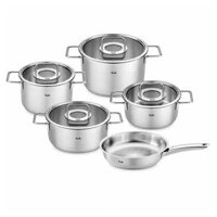 Bộ nồi FISSLER Pure Collection 5 món vung kính kèm chảo thép 24cm