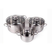 BỘ NỒI FIVESTAR 3 MÓN 3 ĐÁY NẮP KÍNH FSB3004
