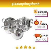 Bộ nồi Fivestar 5 món 3 đáy nắp kính - Hàng Việt Nam chất lượng cao