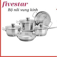 Bộ nồi Fivestar 5 món nắp kính