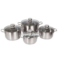 Bộ nồi Fivestar FS08CG 4 chiếc nắp kính