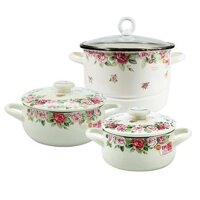 Bộ nồi Fujihoro IRVT tráng men Nhật Bản