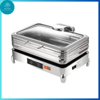 Bộ nồi hâm buffet chữ nhật kèm chân đế chất liệu SUS304 cao cấp- sử dụng điện làm nóng có remote điều khiển nhiệt độ