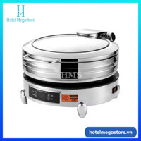 Bộ nồi hâm buffet tròn kèm chân đế chất liệu SUS304 cao cấp- sử dụng điện làm nóng có remote điều khiển nhiệt độ