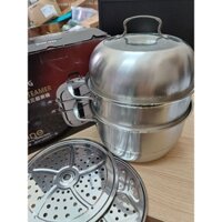 Bộ nồi hấp inox 2 tầng 26cm 201