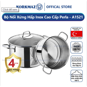 Bộ nồi hấp Korkmaz Perla A1521