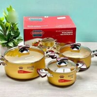BỘ NỒI HỢP KIM NHÔM SUNHOUSE 6634 ( Không dùng được bếp từ)