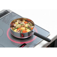 Bộ nồi Inox 18cm đa năng nấu, chiên, xào có giá hấp cao cấp nội địa Nhật Bản