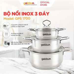 Bộ nồi inox 3 chiếc 3 đáy Goldsun GPS1700