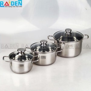 Bộ nồi Inox 3 đáy cao cấp Green Cook GCS06-T1