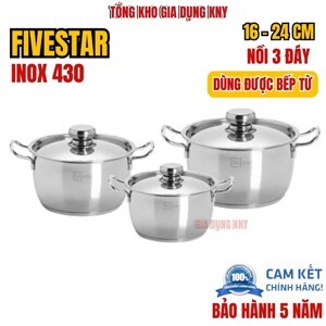 Bộ nồi inox 3 đáy FiveStar FSB3010