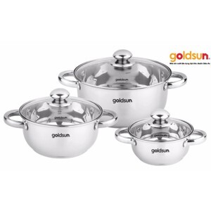 Bộ nồi inox 3 đáy Goldsun GE33-3306SG