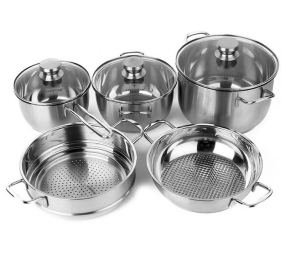 Bộ nồi inox 3 đáy nắp kính Fivestar FSB5002