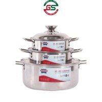 Bộ nồi Inox 3 đáy quai đũa cao cấp SUNHOUSE SH888