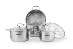 Bộ nồi inox 3 đáy Sunhouse SH893