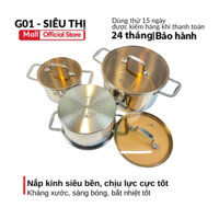 Bộ Nồi Inox 304 Cao Cấp 3 Món G01 Bền Tỏa nhiệt đều và giữ nhiệt tốt sử dụng cho tất cả loại bếp
