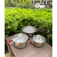 Bộ nồi inox 304 cao cấp 5 đáy Kalpen Lermat L1