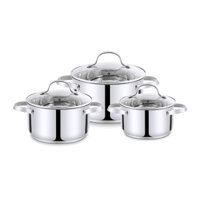 Bộ nồi inox 304 cao cấp 5 đáy Kalpen Lermat L1 công nghệ đức