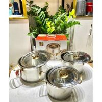 Bộ Nồi Inox 304 Cao Cấp MISU LOUIS- Sử Dụng Mọi Loại Bếp