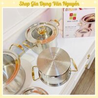 Bộ Nồi Inox 304 Cao Cấp MISU LOUIS - Bộ Nồi Đức 3 Món Sử Dụng Được Mọi Loại Bếp
